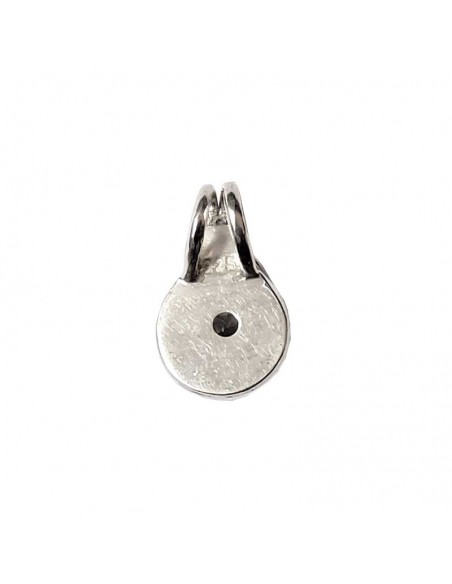 Ronde witte zirkonia kristallen hanger - 925 sterling zilver