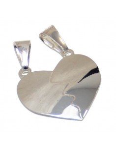 Anhänger mit gebrochenem Herzen - Echtes Silber 925