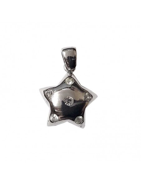 Witte zirkonia ster hanger - 925 sterling zilver