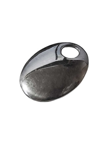 Pendentif ovale en Argent 925 avec cordon noir – Style bohème chic