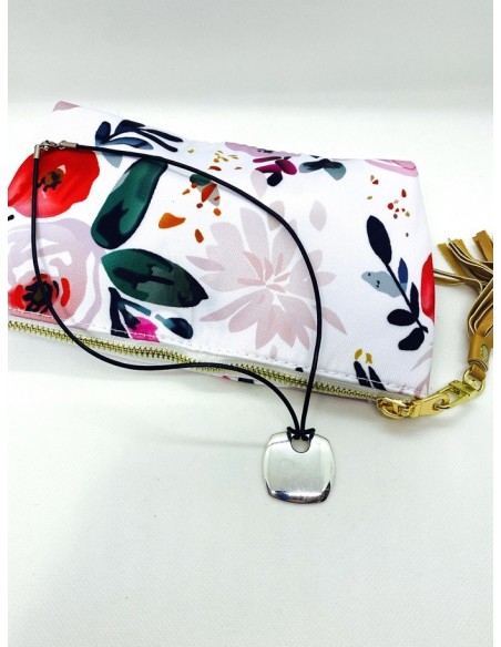 Moderne ronde vierkante hanger in 925 sterling zilver