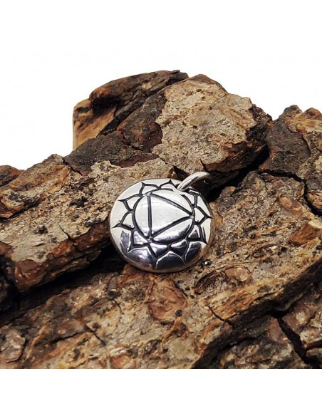 Tibetischer Manipura-Solarchakra-Anhänger - 925er Silber