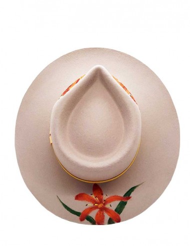 Custom felt fedora hat - tiger lilies