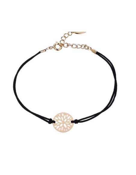 Bracelet fleur élégant - plaqué or 18 K