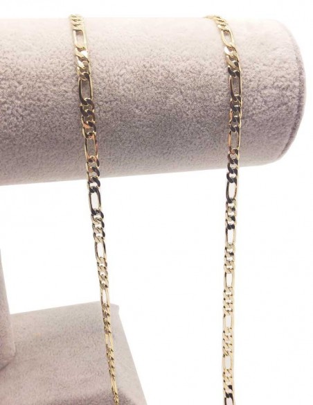 Dikke 14k vergulde figaro ketting - 55 cm
