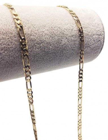 Dikke 14k vergulde figaro ketting - 50 cm
