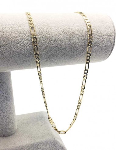 Dikke 14k vergulde figaro ketting - 45 cm