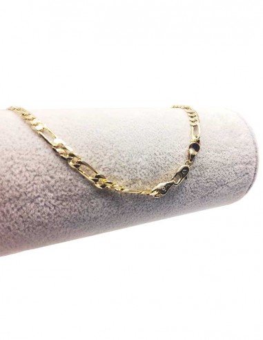 Thick 14k gold-plated figaro chain - 45 cm