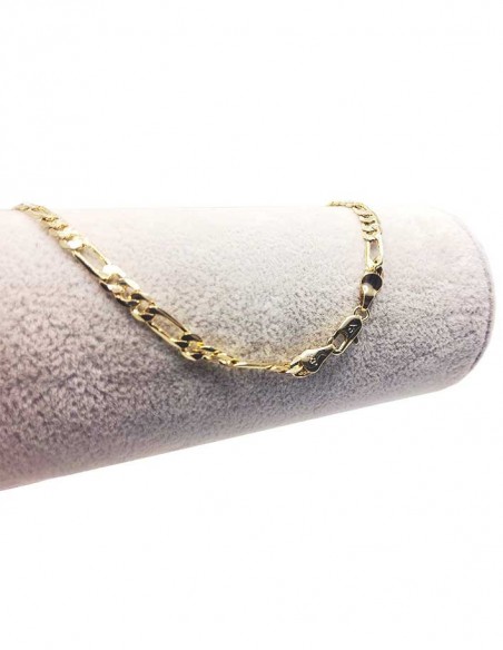 Dicke Figarokette, 14k vergoldet - 45 cm