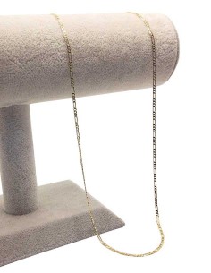 14k vergulde figaro ketting - 49 cm