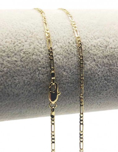 14k gold-plated figaro chain - 49 cm
