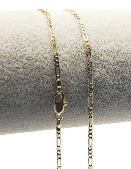 14k vergulde figaro ketting - 49 cm