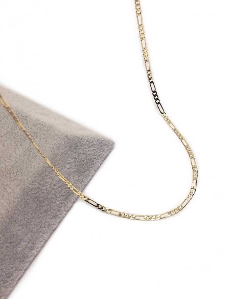 14k vergulde figaro ketting - 49 cm