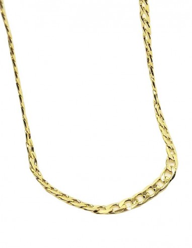 Chaîne gourmette plaqué or 14k - 44 cm