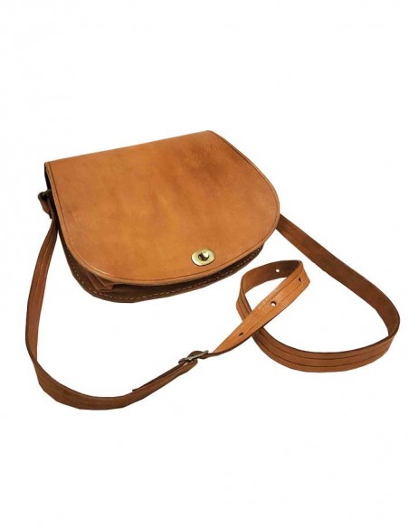 Sac Bandoulière en cuir épais fait main