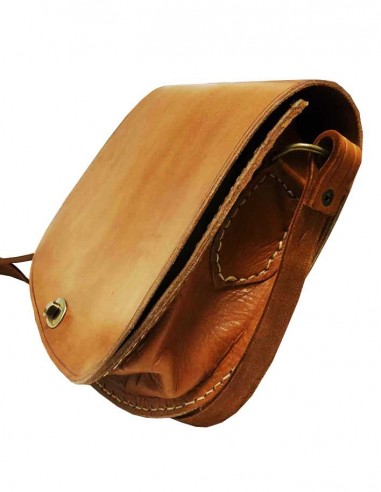 Abgerundete Ledertasche mit Metallverschluss - 2