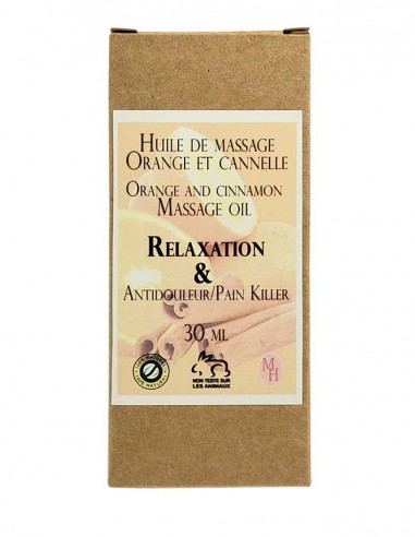 Huile de massage à la cannelle et à l'orange