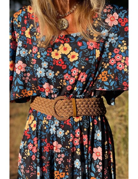 Boho Maxi Dress – Sky Blue Floral | Limited Edition