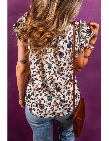 Blouse met Bloemenprint en Ruches – Boho-Chic Stijl