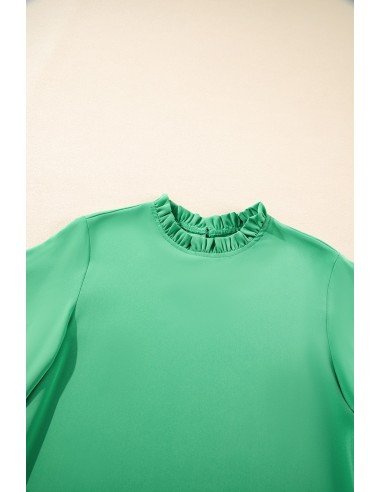 Green Round Neck and Half Sleeve Blouse – Chic and Casual