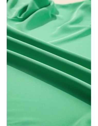 Grüne Bluse mit Rundhalsausschnitt und halb-langen Ärmeln – Schick und Lässig