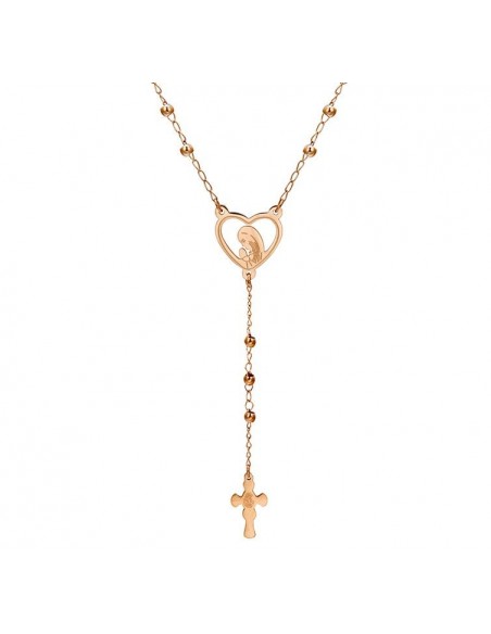 Roestvrij staal rosarium - roze goud kleur