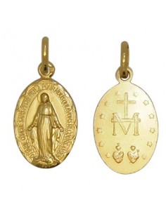 Médaille Vierge Miraculeuse - Plaqué or