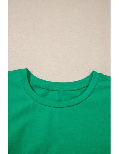 Dark Green Embroidered Flutter Sleeve Top – Elegant & Chic