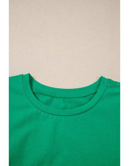 Top met Volantmouwen en Borduurwerk in Donkergroen – Elegant & Chic