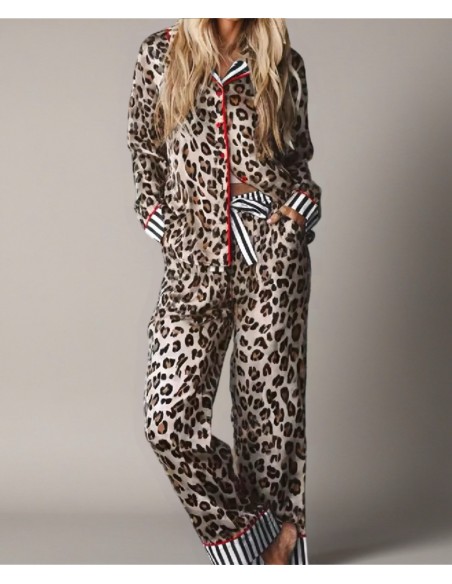 Pyjama mit Leopardenmuster aus Viskose – Komfort, Weichheit & Wilder Stil | Look Hippie Chic