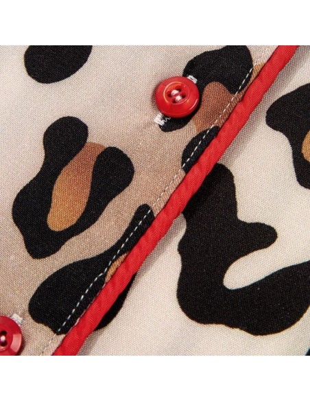 Pyjama mit Leopardenmuster aus Viskose – Komfort, Weichheit & Wilder Stil | Look Hippie Chic