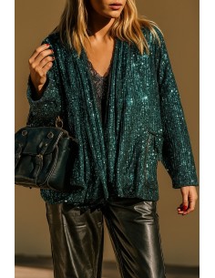 Emerald green sequin jacket – Casual & chic | New collection
