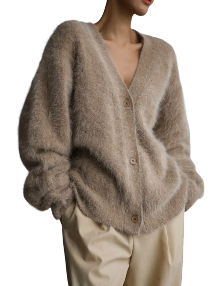 Pull Cardigan Style Mohair