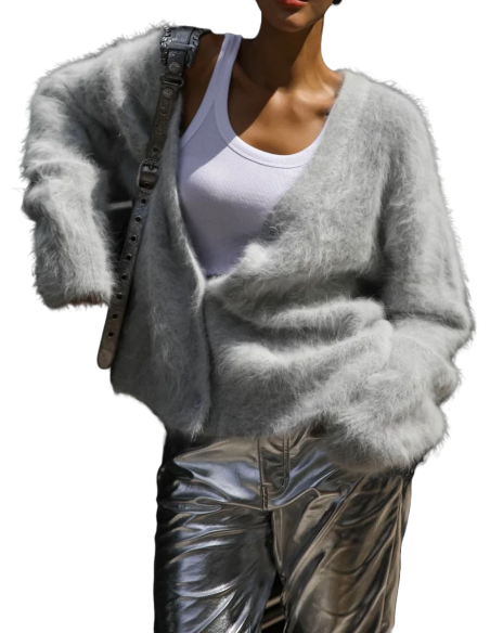 Pull Cardigan Style Mohair