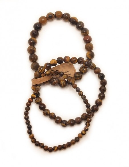 Tijgeroog armbanden - Set van 3 maten