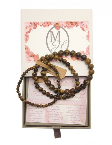 Tigeraugenarmbänder - Set mit 3 Größen