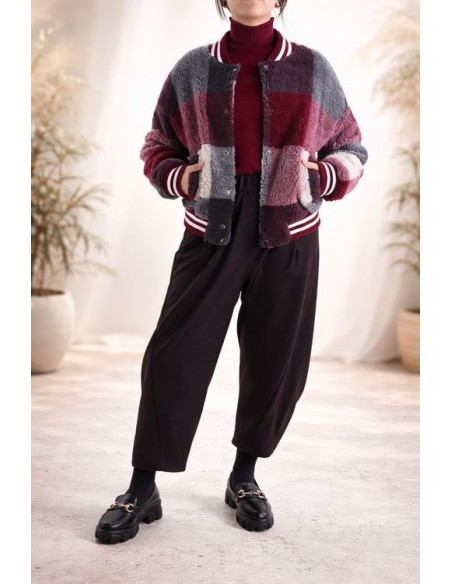 Bomber Femme en Mélange de Laine – Collection Automne-Hiver