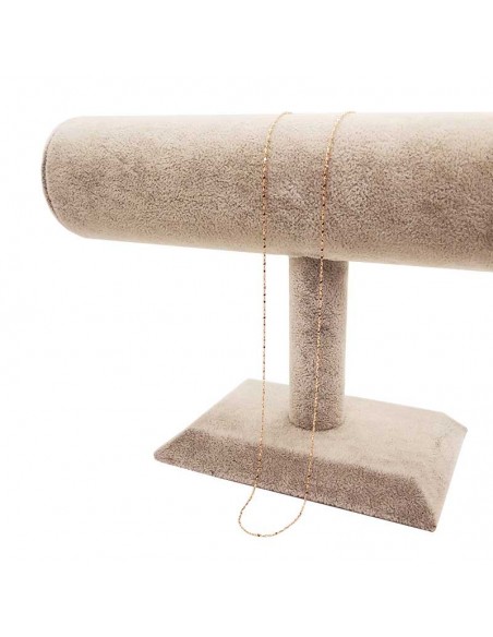 Chaine en argent 925 plaqué or rose maille fantaisie S - 45 cm