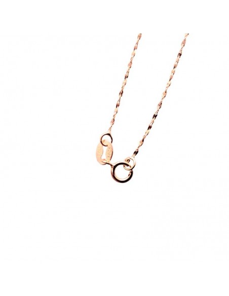 Fancy S-ketting in 925 sterlingzilver met roségoud verguldsel - 45 cm