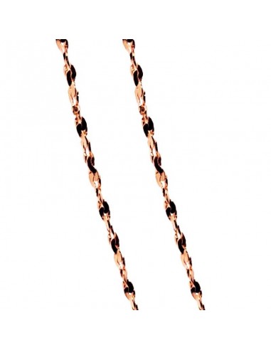 Chaine en argent 925 plaqué or rose maille fantaisie S - 45 cm