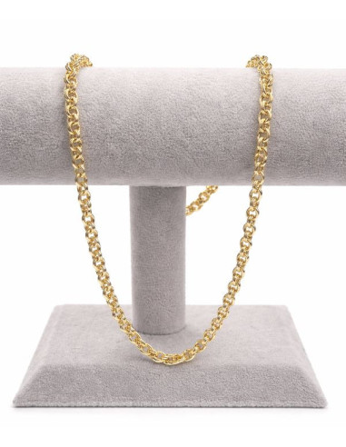 Ketting dubbele schakel verguld 14K 55 cm – Elegant & hypoallergeen