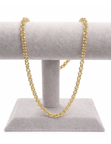Kette Doppelring-Glieder vergoldet 14K 55 cm – Elegant & hypoallergen
