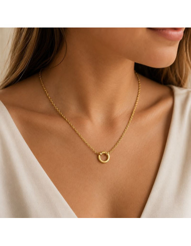Damesketting RVS 18 Karaat Verguld – 46+6 cm