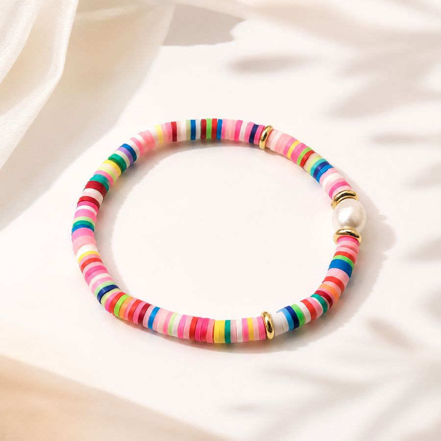 Bracelet Bohème Femme Multicolore Fait Main – Perle d’Eau Douce