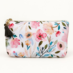 Essential Oil Travel Pouch – Floral Pattern and Tassel