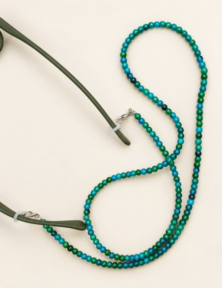 Cordon à lunettes turquoise 72 cm | Look Hippie Chic