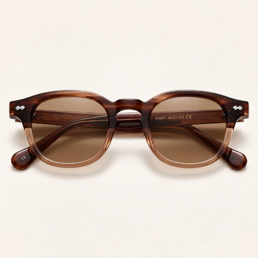 Vintage polarisierte Sonnenbrille aus Premium-Acetat – Zeitloses Retro-Design