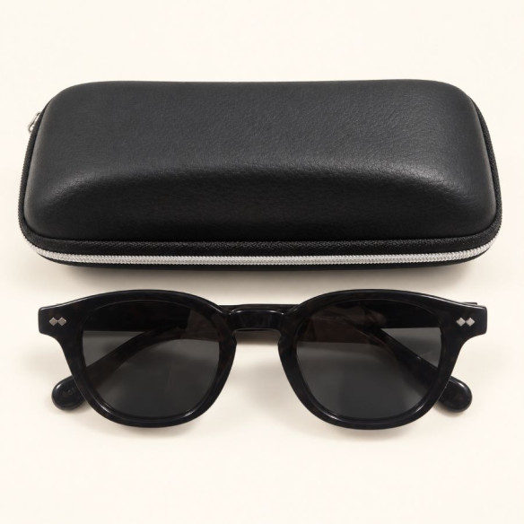 Black Polarized Sunglasses in Acetate – Vintage Style – CE Certified