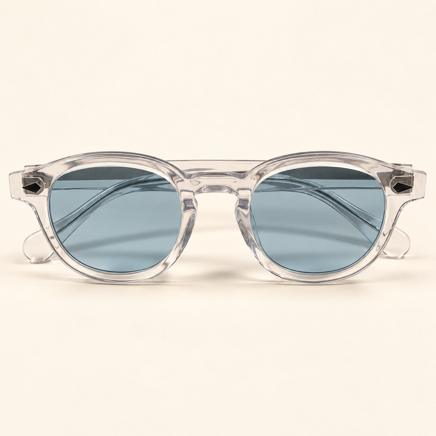 Lunettes de soleil transparentes rétro | Look Hippie Chic