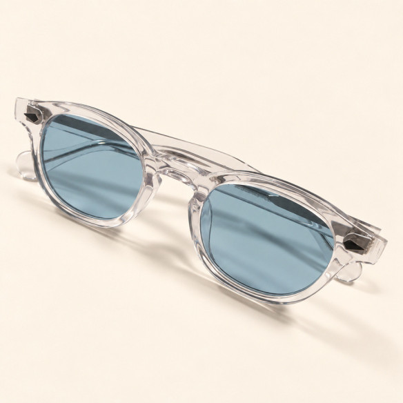 Lunettes de soleil transparentes rétro | Look Hippie Chic